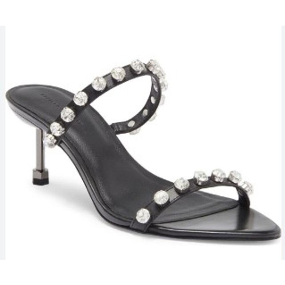 NWT Rebecca Minkoff Juliana Crystal Mule Calf Leather Modern Elegant Size 8 - Picture 2 of 11